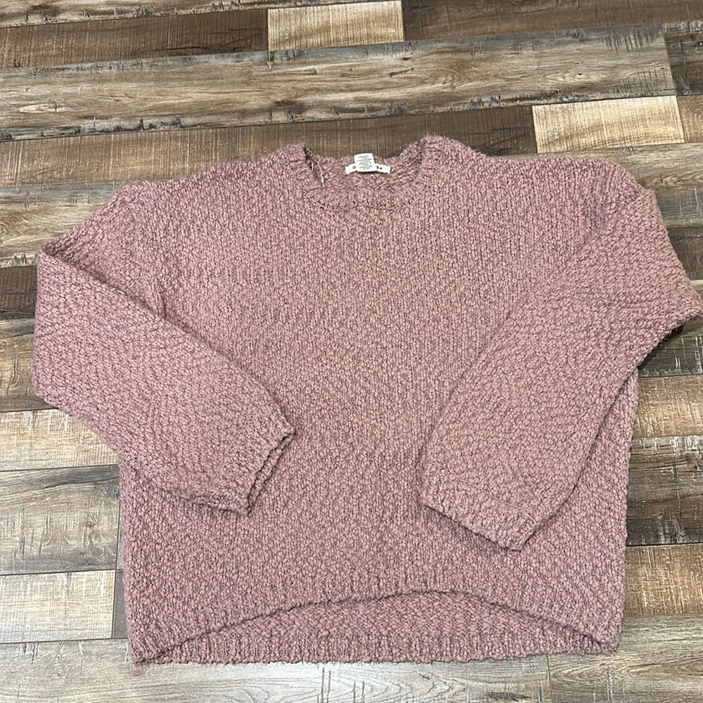 Dusty rose sweater, long sleeve size XL